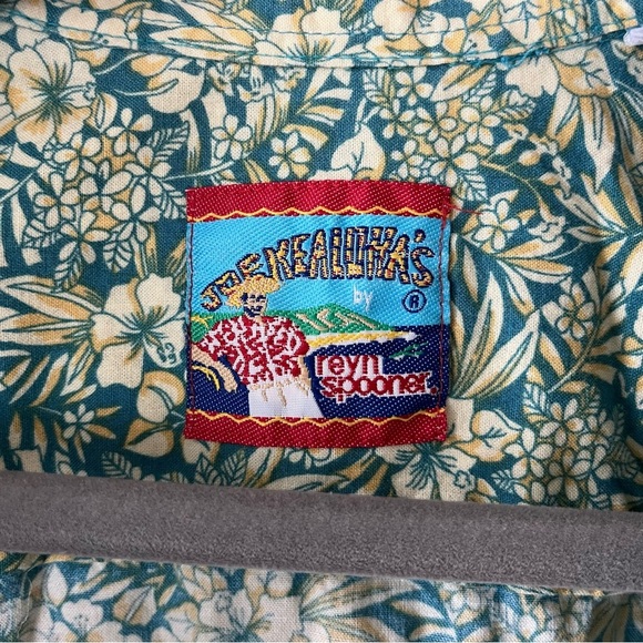 Reyn Spooner Joe Kealuha’s Vintage Floral Hawaiian Green Shirt aloha men’s small - Picture 3 of 13